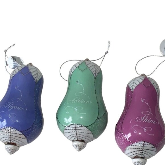 3 Porcelain Mimi Jobes Fairyland Heirloom Christmas Ornament Set Handcrafted Col - Picture 7 of 16